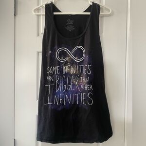 ✨ 3/$25 ✨ The Fault in Our Stars Black Infinity Graphic Tank Top
